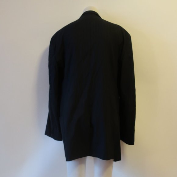 RENE LIZARD PINSTRIPE WOOL BLAZER JACKET 44 L * - Picture 9 of 16